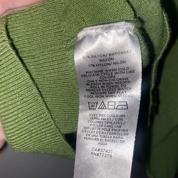 Ann Taylor Factory Green Button Front Cardigan Sweater Womens Size Small - Picture 6 of 7